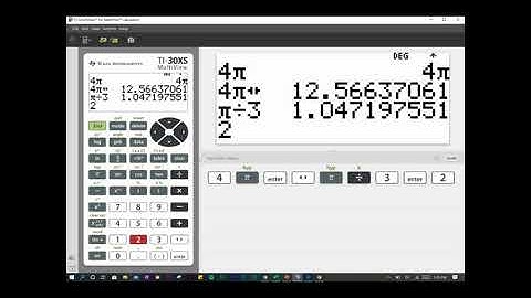 Using Pi Calculator Steps TI-30XS