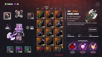 Minecraft Dungeons Burning Gravity Stalwart Whirlwind Request on Apoc+20 Fiery Forge