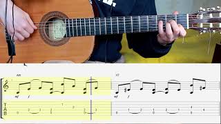 Video thumbnail of "Libertango. Guitar. Notes. Tabs. Chords."