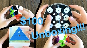 $100 Unboxing!!! | Qiyi Clock | GAN Pyraminx | Pro Shop Volt V2 M | & More!!!