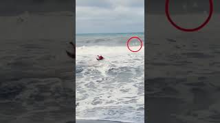 Life Guard Rescue A Young Guy At The Beach