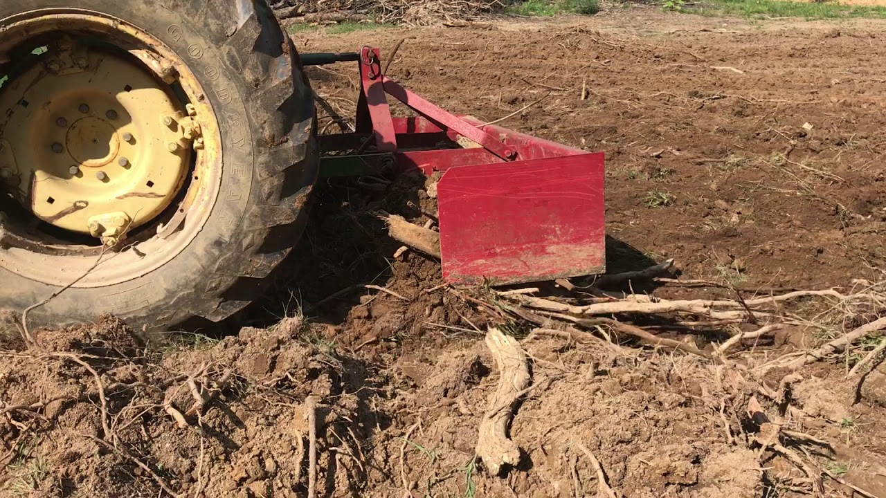 Box Blade after plowing roots in preparation for our new yard Part 2a