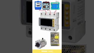 Motor Power Stabilized Through a DIN Rail Supply After Smart Source Selection with a Phase Selector.