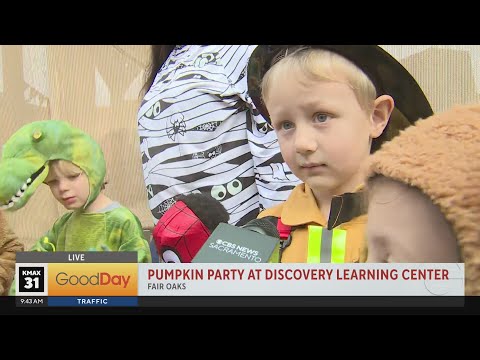 Ashley Williams is with a bunch of kiddos giving us a sneak peek of this weekend's Pumpkin Party at Discovery Learning Center in Fair Oaks. Pumpkin Party at Discovery Learning Center