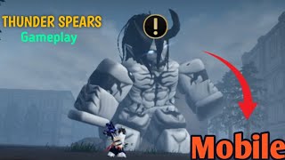 AOTR - Thunder spear mobile gameplay| solo raid complete | Roblox game #saifu #roblox