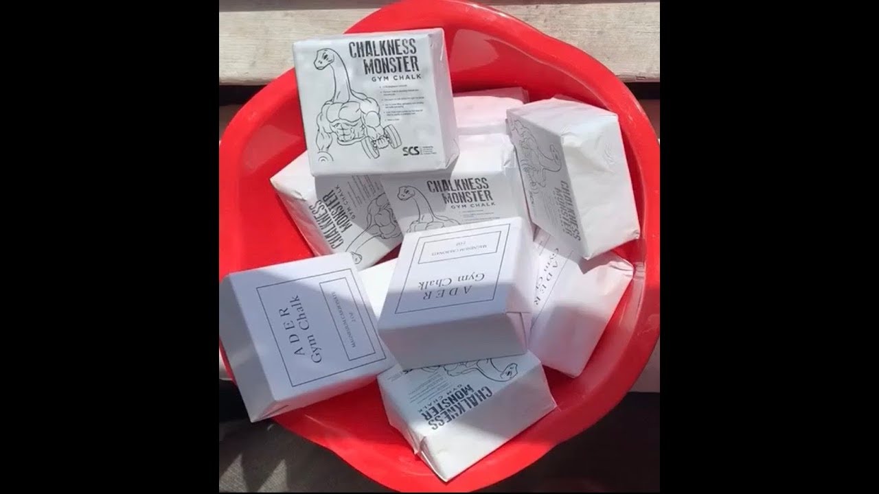 10 Block Gym Chalk: Unwrapping, Crumbling, Sifting, Powder Play!!!