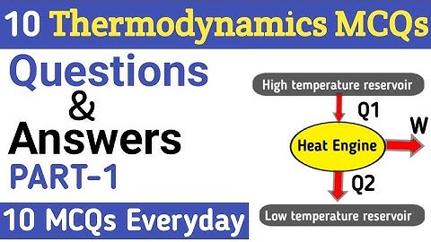 Thermodynamica: meerkeuzevragen en antwoorden (MCQ) | Deel 1 | Chemische technologie.