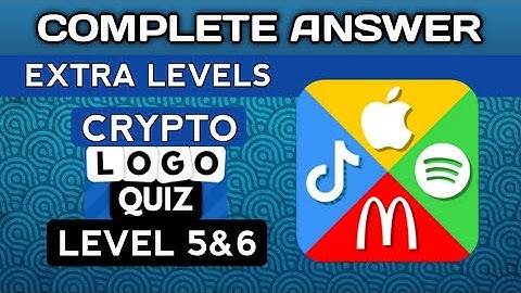 Logo Quiz 2023, EXTRA LEVELS, CRYPTO lvl 5&6.  complete answer. @brainitquizzes  #logoquiz
