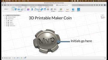 Design Your Own 3D Printable Maker Coin Using Fusion 360