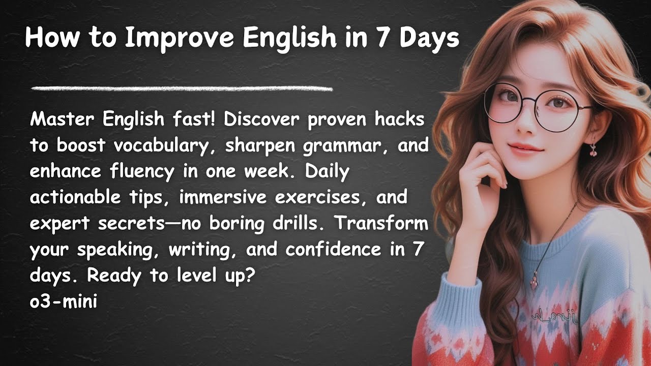 How to Improve English in 7 Days Learn English Through Stories Listen ...