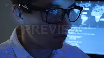 Male Programmer Working On Computer | Stock Video - Motion Array