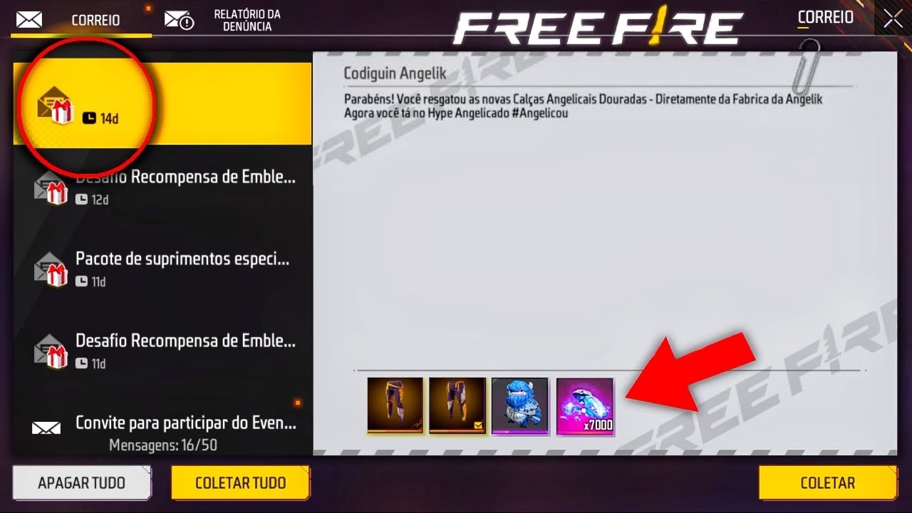 CODIGUIN FF: Calça Angelical tem códigos liberados em desafio da Garena