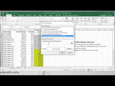 Conditional Formatting with Dates by Chris Menard - Microsoft Office Instructor