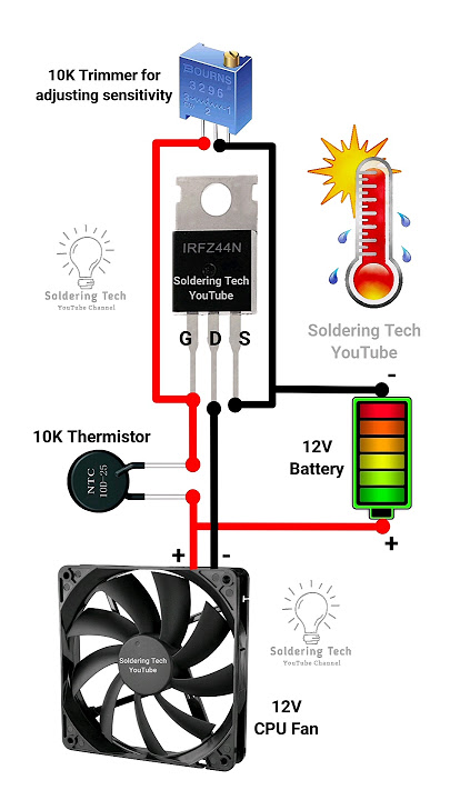 Temperature sensor fan circuit #diy #shorts #viral