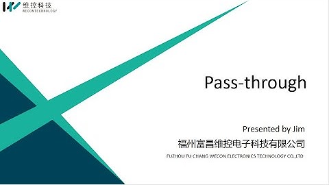 WECON V-NET Basic Function: 7 Pass-through
