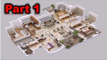 AutoCAD Complete 2D and 3D House Plan Part 1 | Autocad 2017 | 3Dlearners Academy