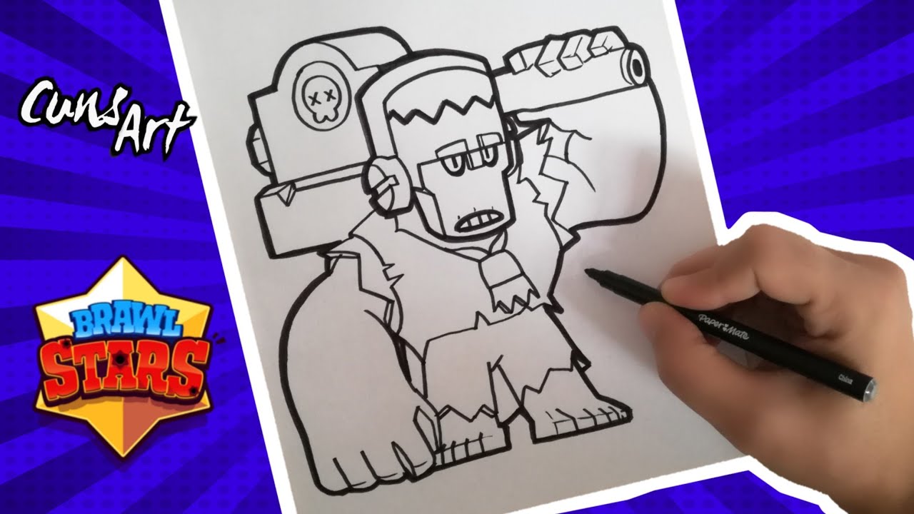 Como Dibujar A Frank Brawl Stars How To Draw Frank Youtube - dibujos para colorear de brawl stars de frank