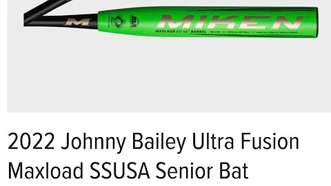 2022 Johnny Bailey Miken Ultra Fusion Maxload Senior Bat is 🔥#rawlings #miken #seniorsoftball