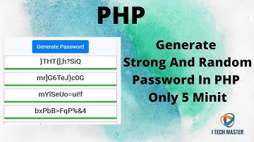 How to strong and random generate password in PHP || Strong dynamic password in PHP only 5 minit