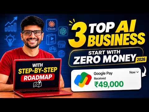 3 High-Demand AI Business Ideas | Start With ZERO Money 2026 | Full Guide