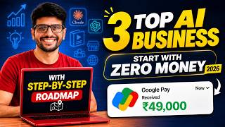 3 High-Demand AI Business Ideas | Start With ZERO Money 2026 | Full Guide