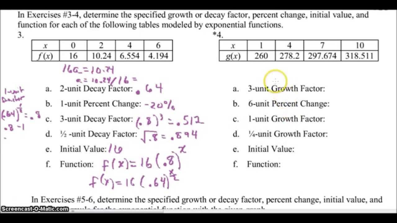 Mod4Inv5: N-Unit Growth And Decay Factors