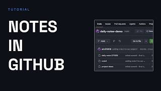 How to set up a note taking project in GitHub