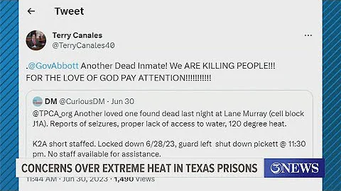 Another Texas prisoner dies from heat-related causes, state senator says