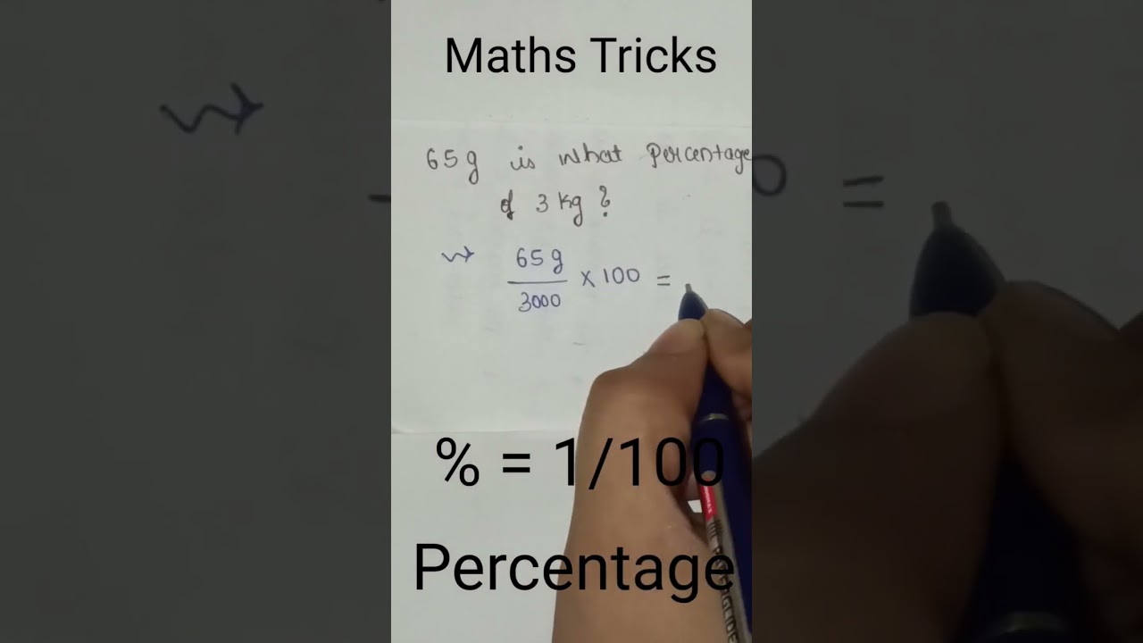 Percentage | gram | kilograms 