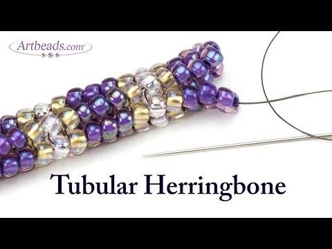 Artbeads Quick Tutorial - Tubular Herringbone Stitch with Leslie Rogalski