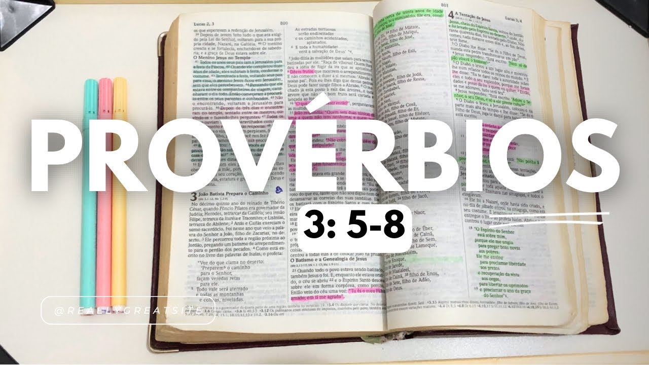 Como Estudar Versículos | Provérbios 3:5-8