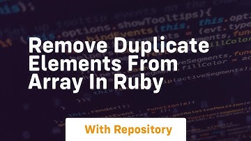 remove duplicate elements from array in ruby