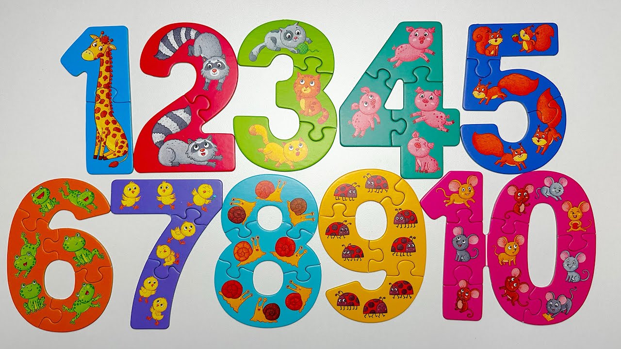 Как Выучить Цифры | Собираем Пазл и Учимся Считать 