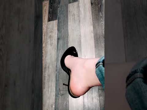 Metal heeled mules