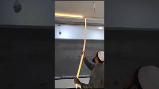 Rope light installation in ceiling design