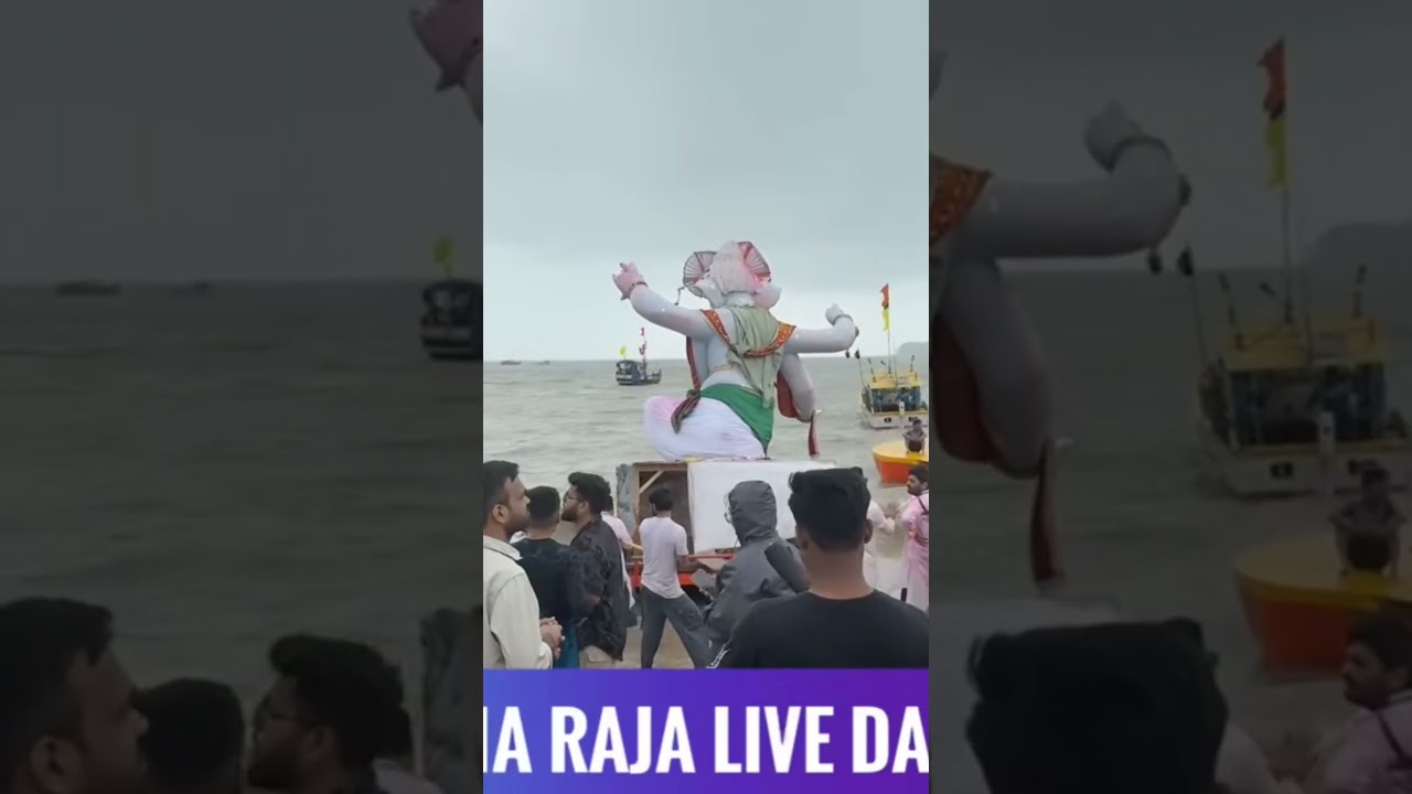 Lalbaug cha raja visarjan late zala 🥹 #girgaonchowpatty #bappamorya2025 #visarjan #lalbaughcharaja