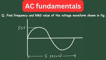 Find frequency and RMS value of the voltage waveform shown in fig. | Electrical Engineering