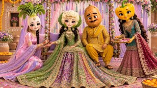 Gobhi Ki Mehndi Night 🌸| Alu Or Gobhi Ki Desi Wedding | USA Ki Friends Ka Fun | 3D Vegetable Series 