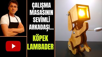 Wood dog lamp / Köpek lambader