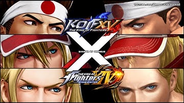KOF XV - STANCE COMPARISON of TEAM FATAL FURY with KOF XIV