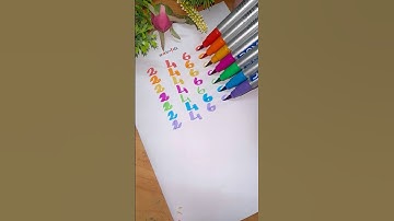🌈Rainbow Writing #handwriting #trending #numbers #art #shorts #youtubeshorts #123 #satisfying #fun