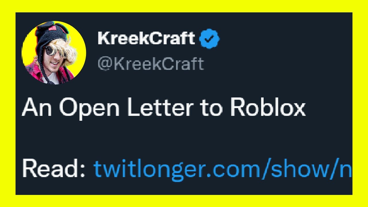 KreekCraft Calls Out ROBLOX 