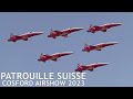 Patrouille suisse  practice display  raf cosford airshow 2023