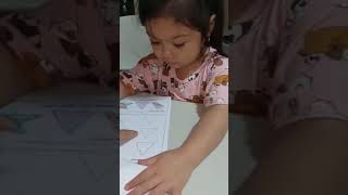 Tracing Triangle | PreK1 | Audrey @ 38 months