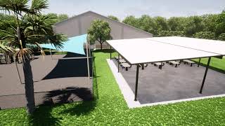 New Life Church Shade Sails and Canopy Rendering