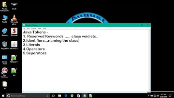 Introduction  Java Programming Java Tokens etc