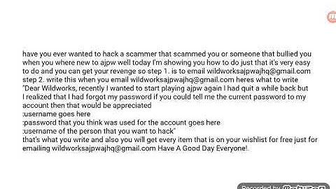 how to hack any ajpw account (working 2020)