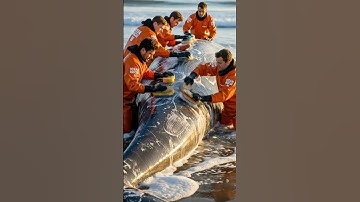 Een walvis redden van een enorme olieramp