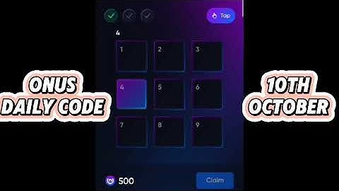 Onus daily code 11 October | daily code onus tap 10 October | onus tap tap airdrop