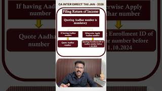 CA Inter Direct Tax Jan - 2026#shorts